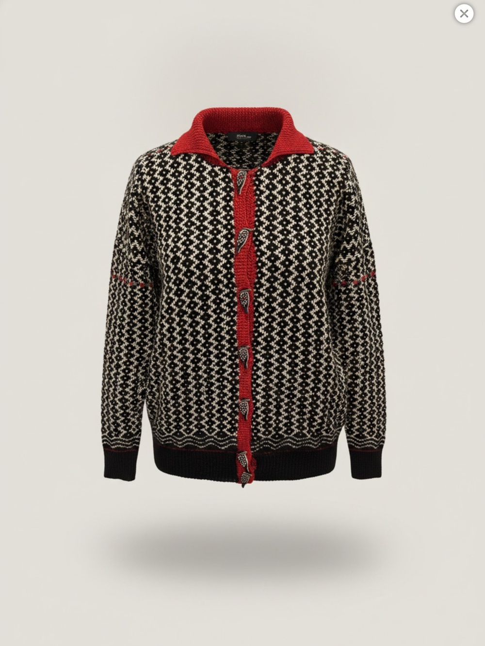 Dia  North of Boston Knit Cardigan Sweater Penguin Buttons
